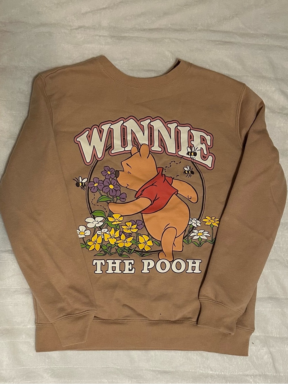 Disney Winnie the Pooh Brown Graphic Crewneck Sweatshirt